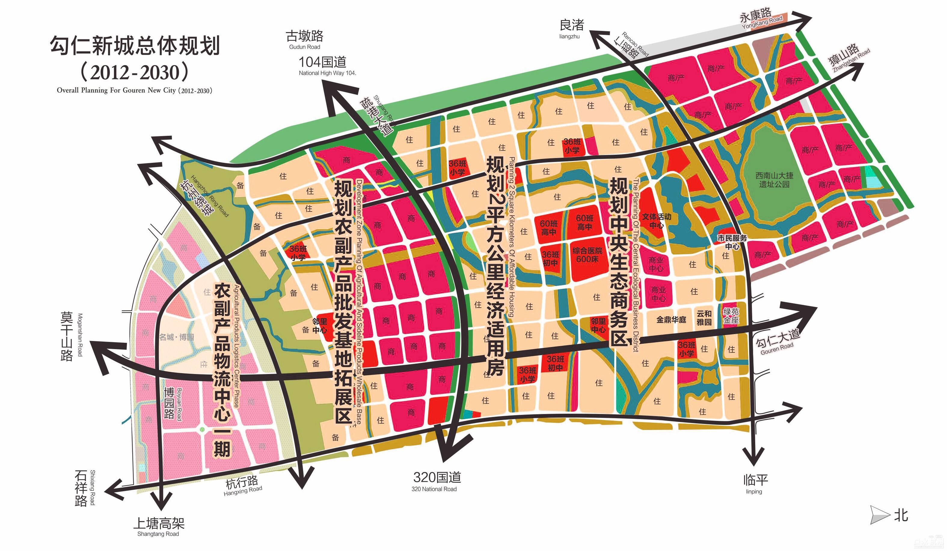 杭州勾仁新城规划图城北明年又有新热点