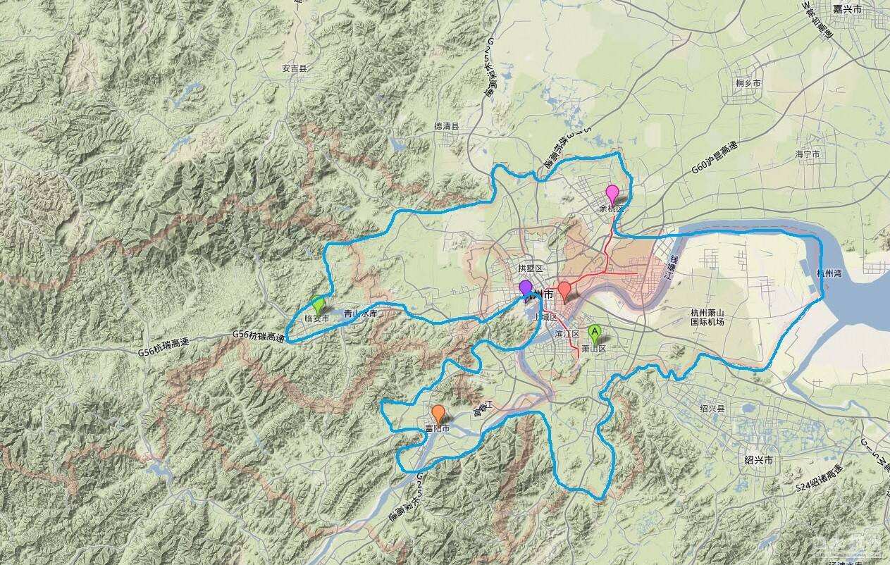 从地形上看杭州的发展重心