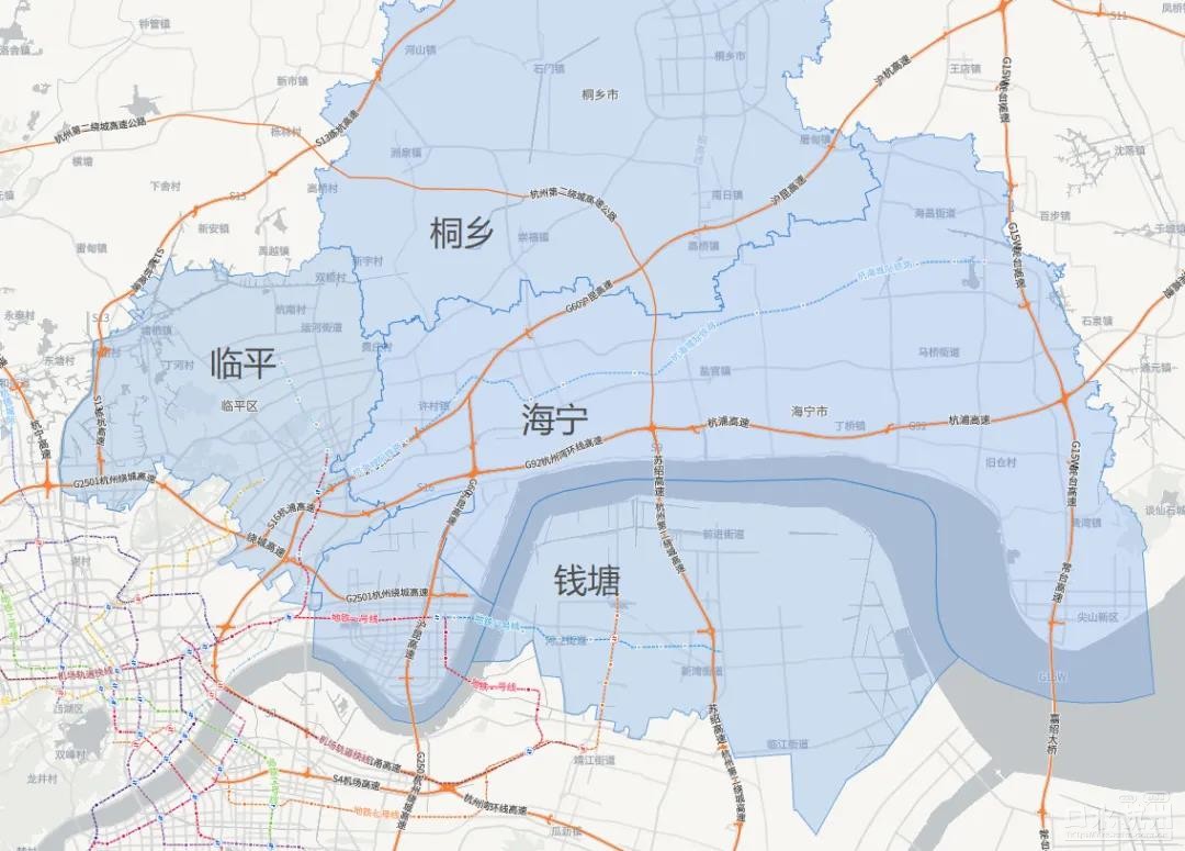 覆盖杭州的 临平,钱塘两个区,和嘉兴海宁市许村镇,长安镇,海宁盐官