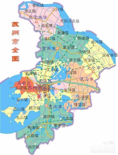 苏州市市区政区图图片