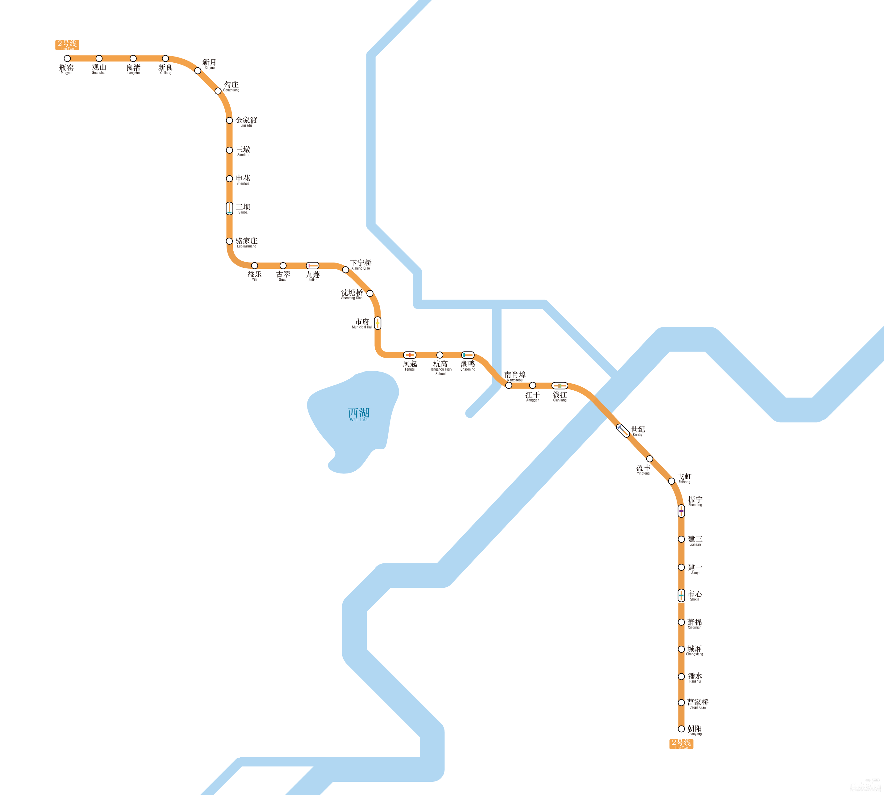 地铁线路图2号线图片