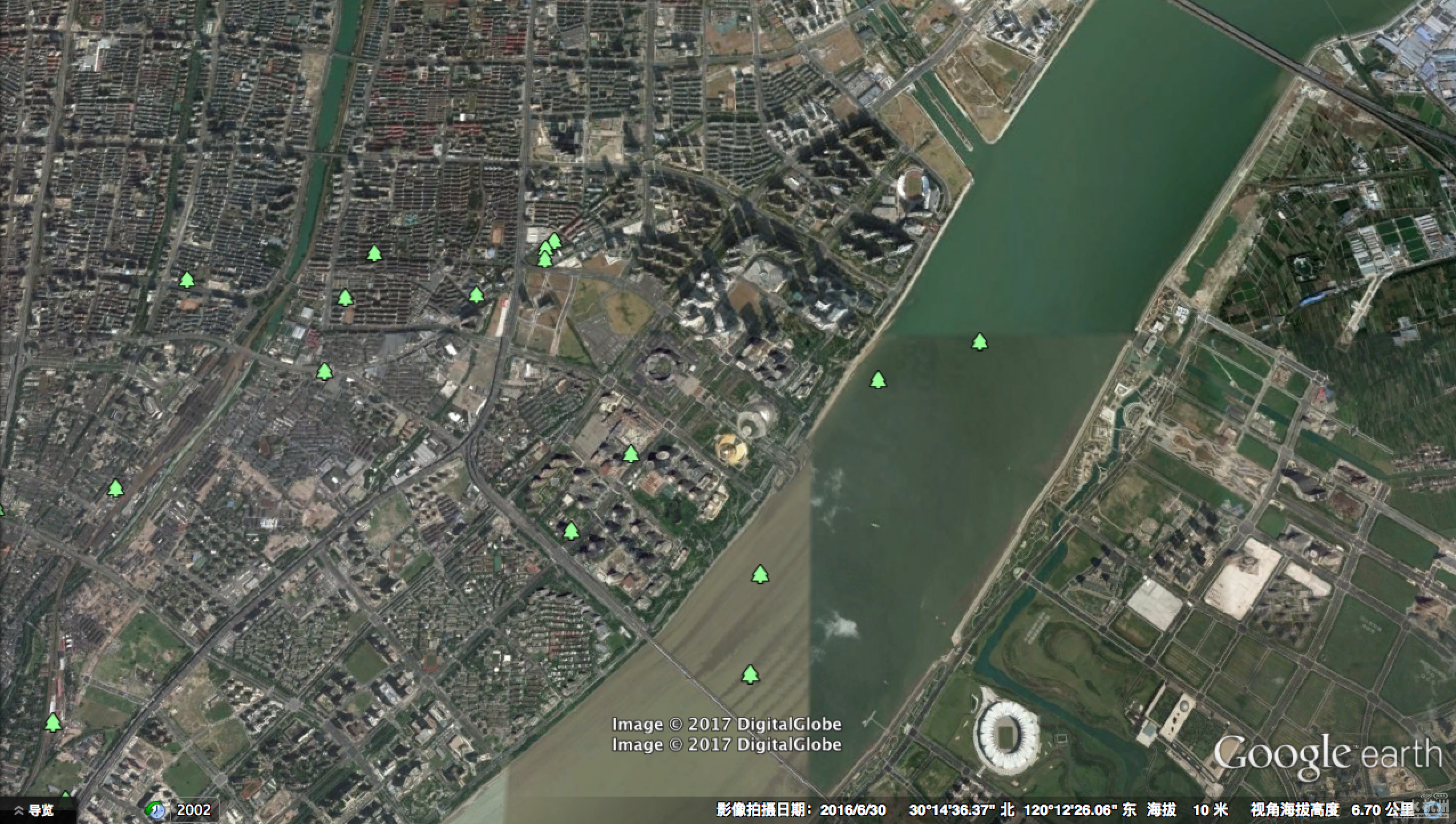 谷歌卫星地图数据,城西最新,国际滨垫底
