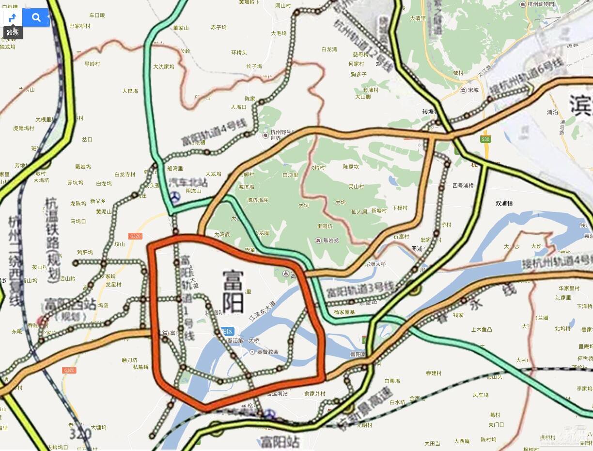 权威发布富阳最新地铁及道路高清具体地点规划图