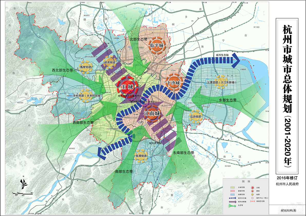 杭州市城市总体规划2001