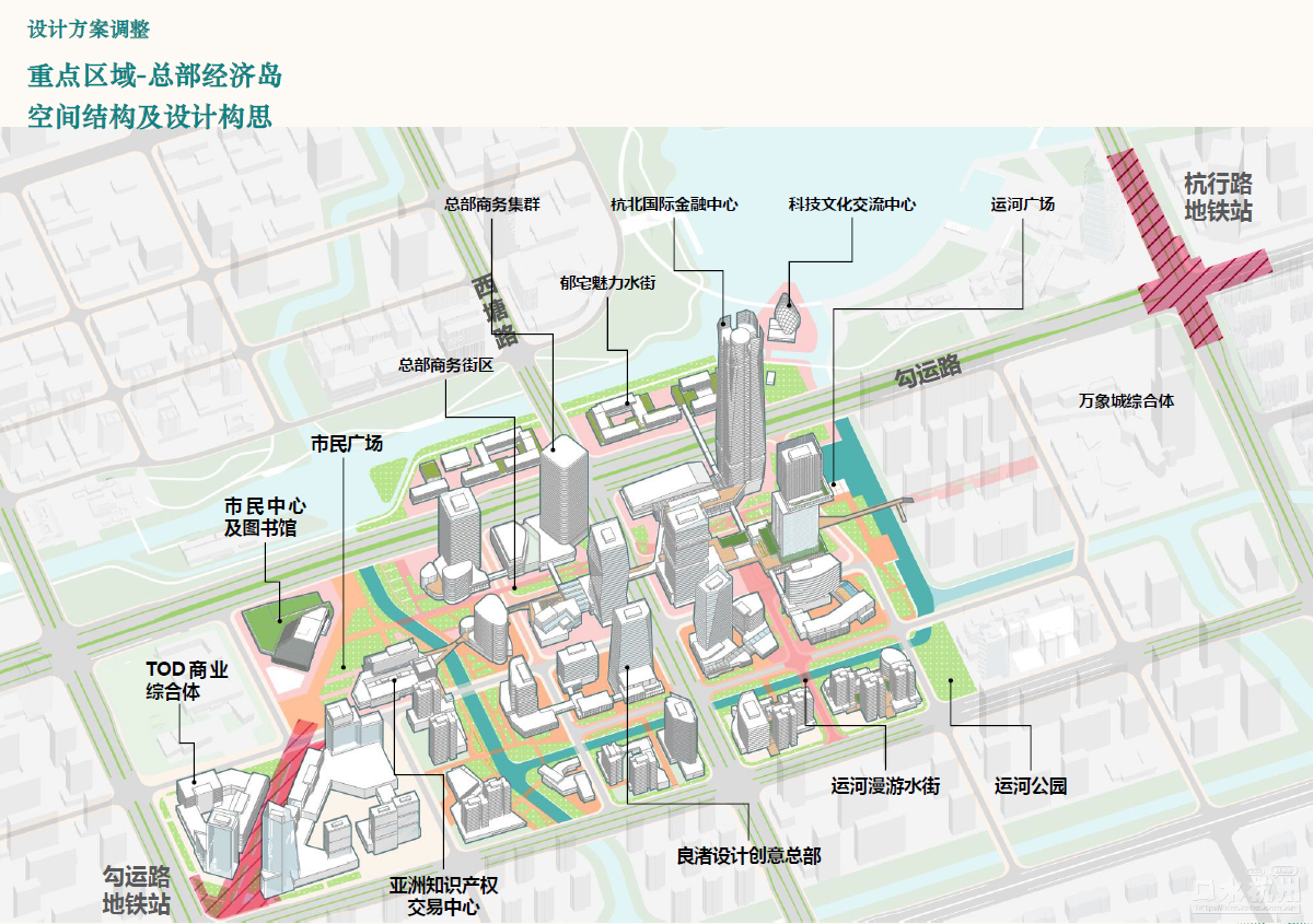 杭州城北 副中心 国际商务区 核心区 城市设计