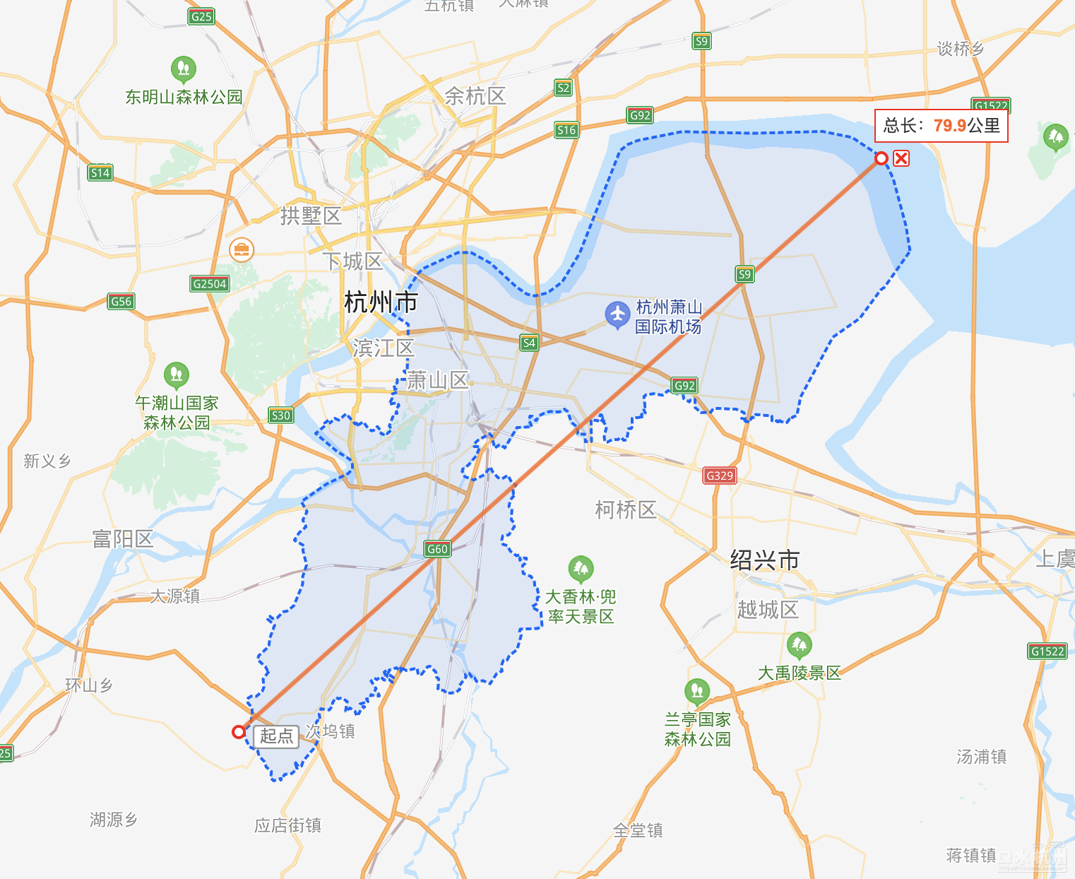 杭州萧山地图全图详细图片