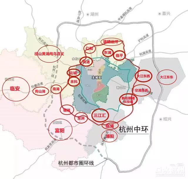 一张图告诉你,杭州真正的三环(绕城,中环,第二绕城)