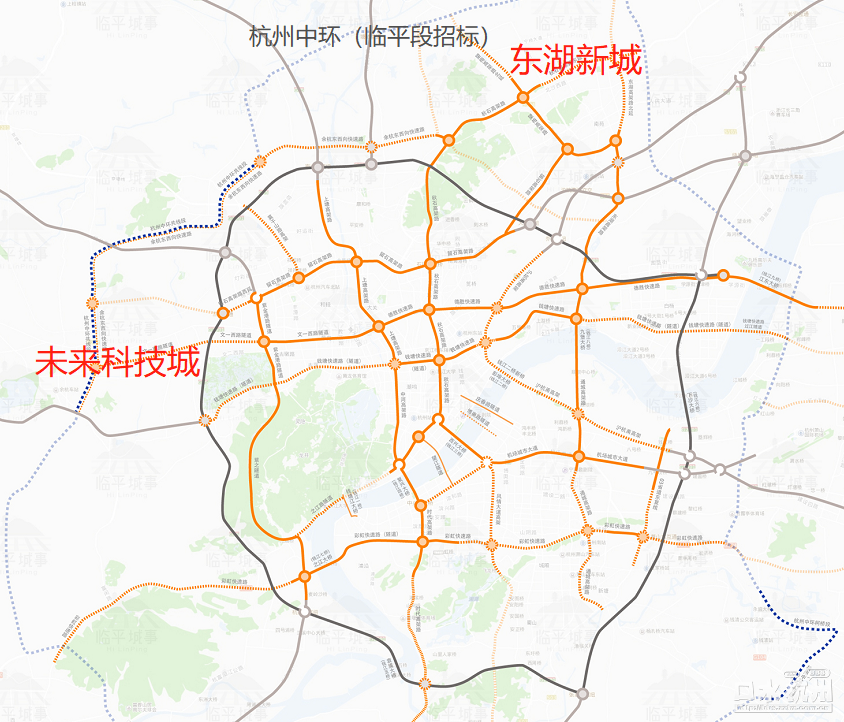 杭州中环线路图图片