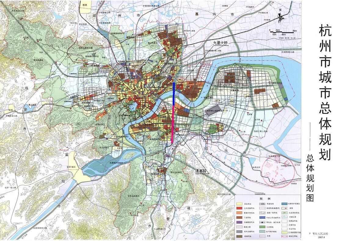 杭州九堡规划图高清图片