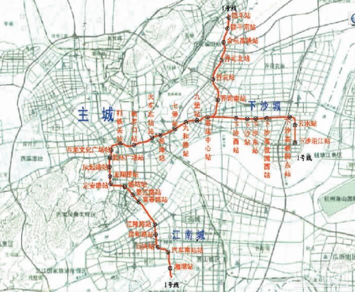 杭州一号线南延线路图图片