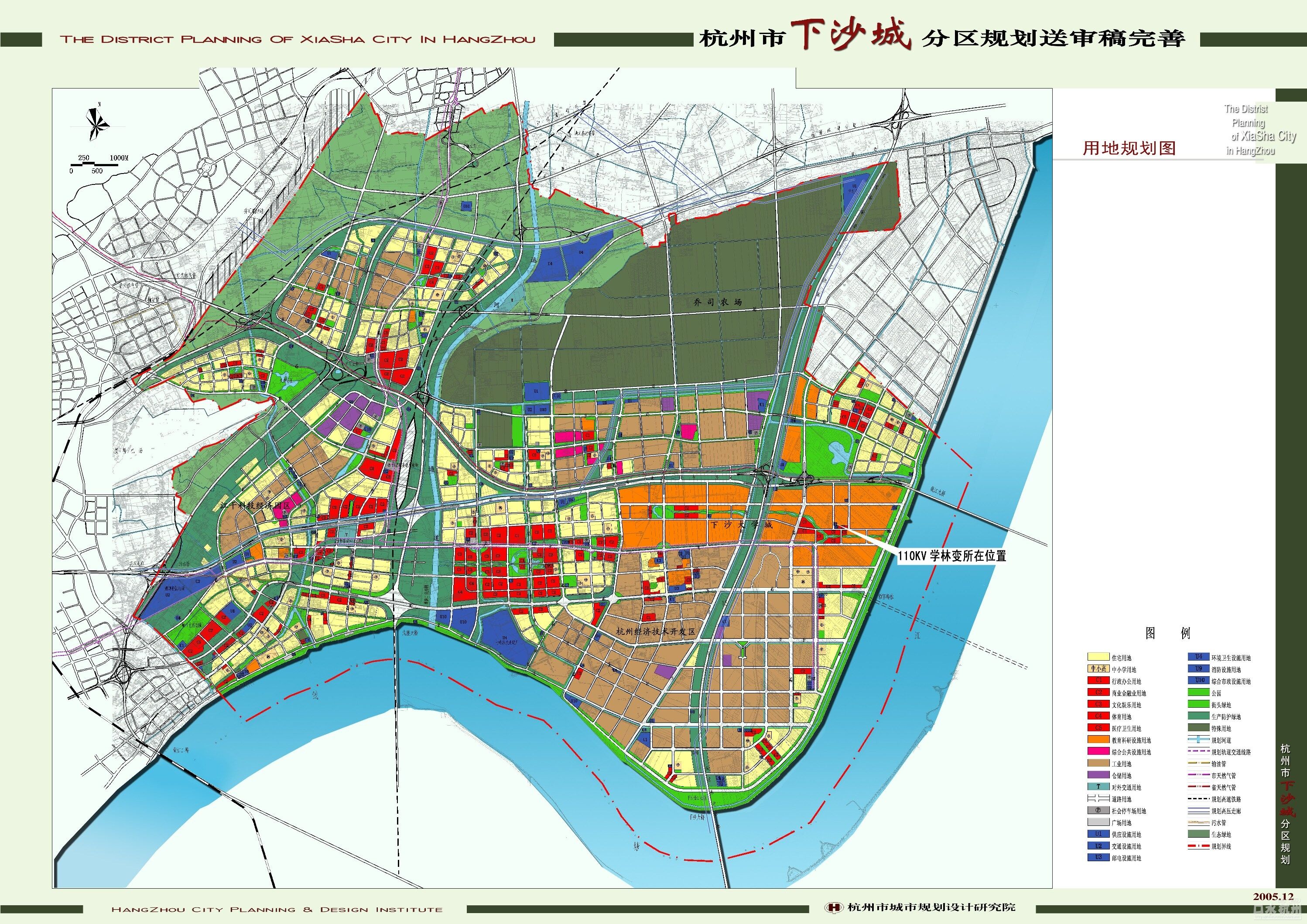 杭州下沙经济开发区规划图jpg